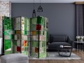 Parawan 5-częściowy - Szmaragdowy witraż II [Room Dividers]