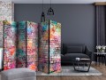 Parawan 5-częściowy - Kolorowa cegła II [Room Dividers]