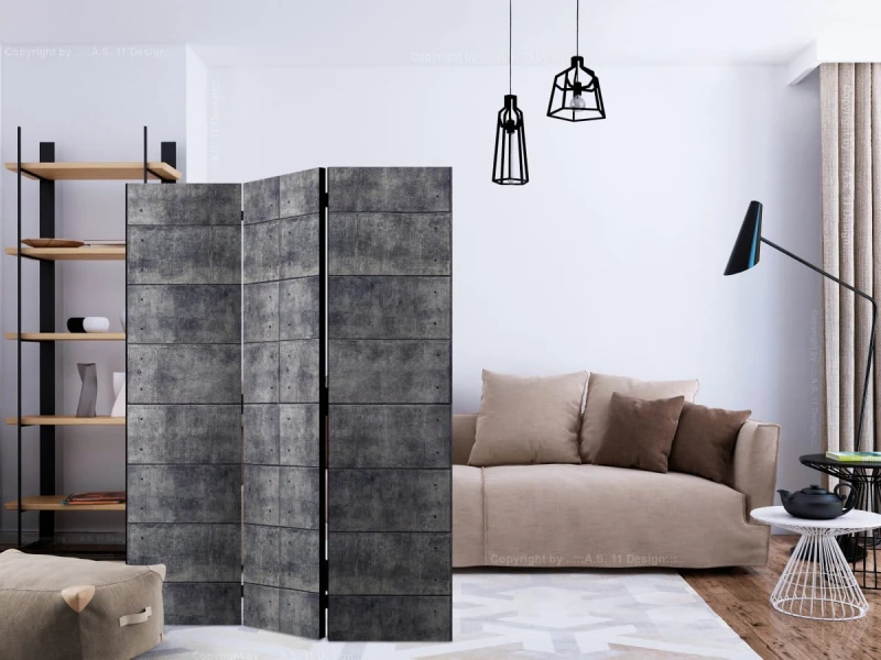 Parawan 3-częściowy - Betonowa twierdza [Room Dividers]