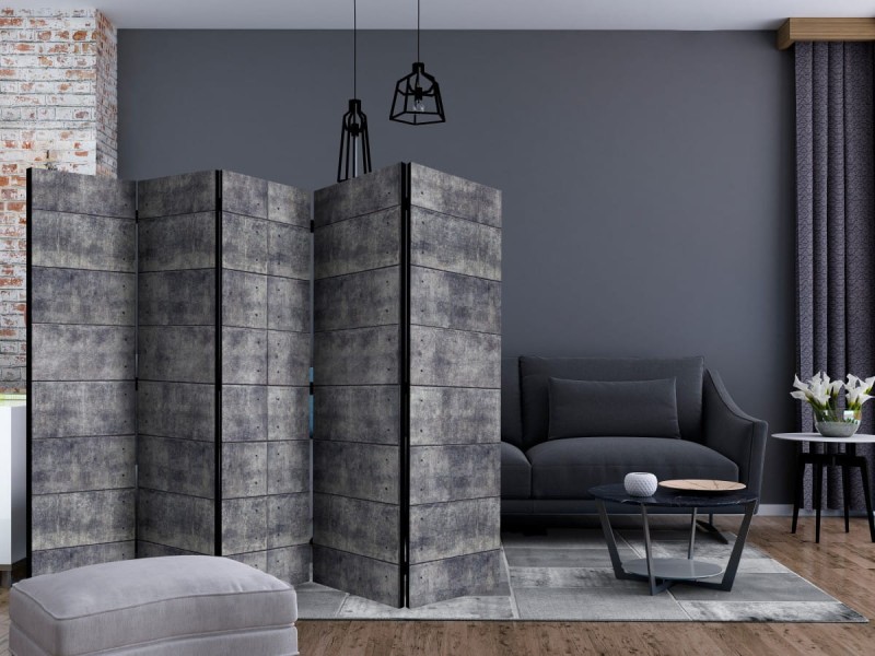 Parawan 5-częściowy - Betonowa twierdza II [Room Dividers]