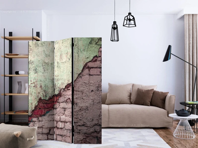 Parawan 3-częściowy - Kamienny tandem [Room Dividers]