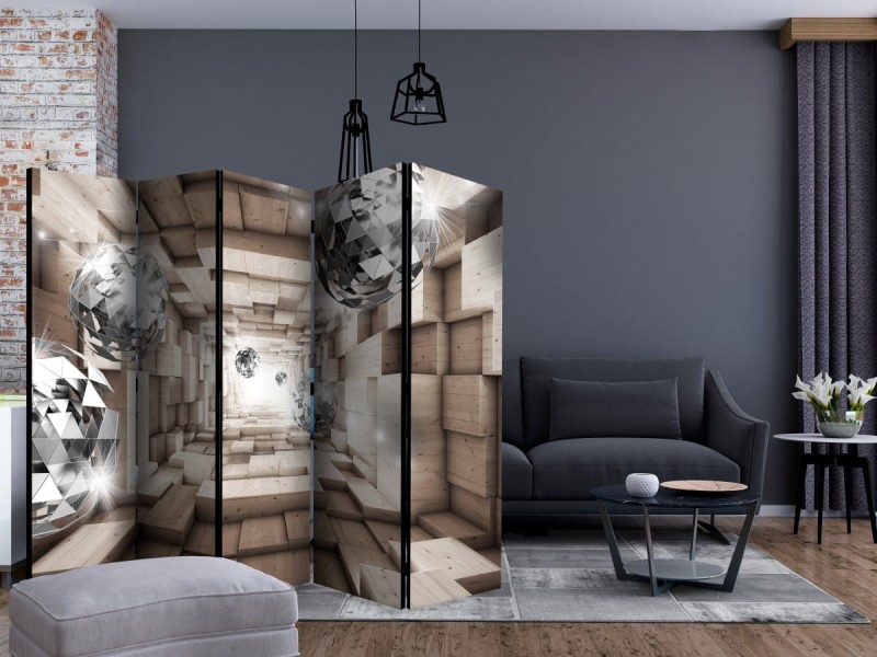 Parawan 5-częściowy - W drewnianym tunelu II [Room Dividers]