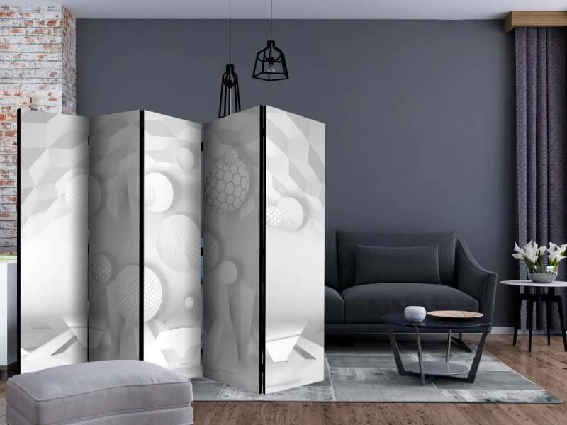 Parawan 5-częściowy - Koła w przestrzeni II [Room Dividers]