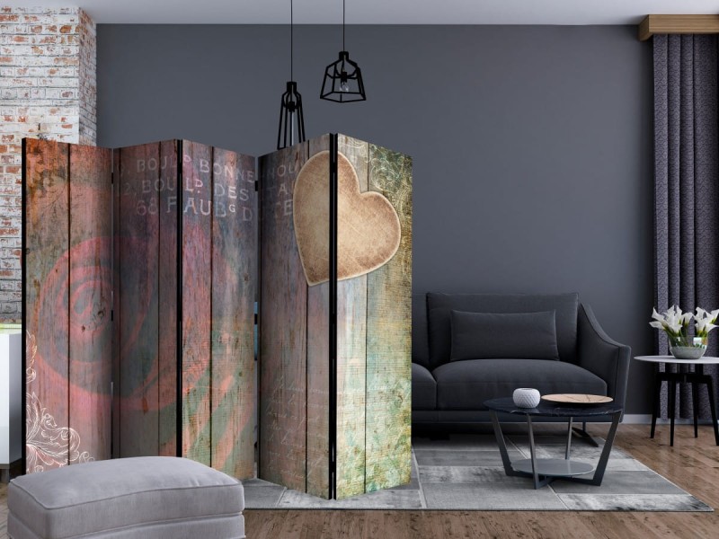 Parawan 5-częściowy - Wyrzeźbione wspomnienie II [Room Dividers]