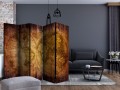 Parawan 5-częściowy - Świat na starej mapie II [Room Dividers]