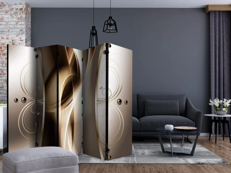 Parawan 5-częściowy - Karmelowy przysmak II [Room Dividers]
