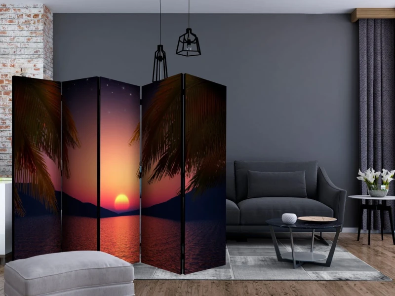 Parawan 5-częściowy - Romantyczny wieczór na plaży II [Room Dividers]