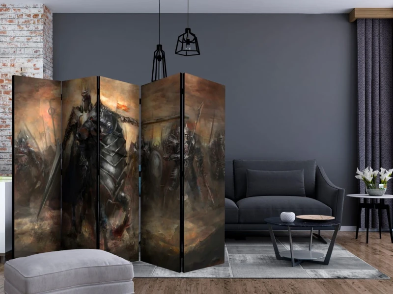 Parawan 5-częściowy - Smoczy zamek II [Room Dividers]