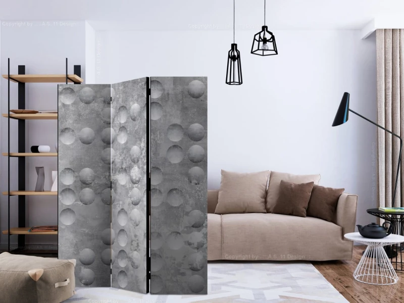 Parawan 3-częściowy - Roztańczone bąbelki [Room Dividers]