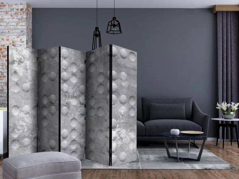 Parawan 5-częściowy - Roztańczone bąbelki II [Room Dividers]