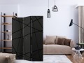 Parawan 3-częściowy - Ciemne skrzyżowanie [Room Dividers]