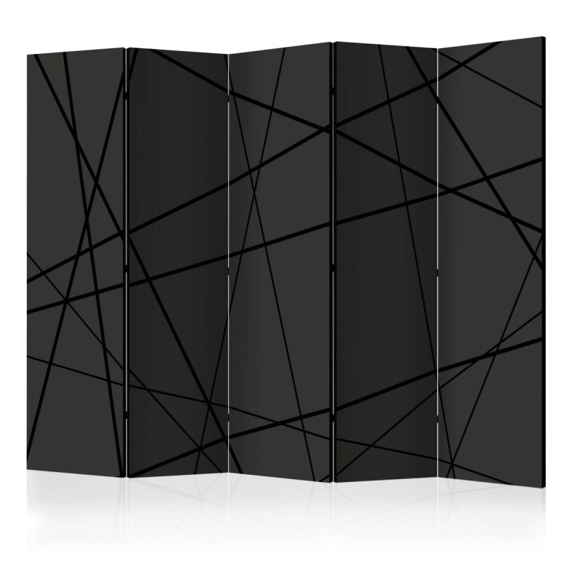 Parawan 5-częściowy - Ciemne skrzyżowanie II [Room Dividers]
