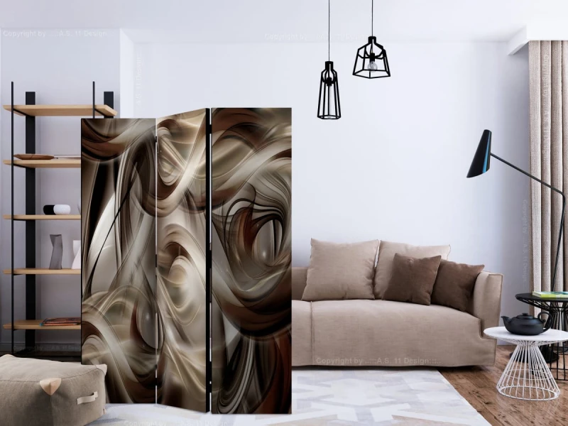 Parawan 3-częściowy - Brązowa hulanka [Room Dividers]