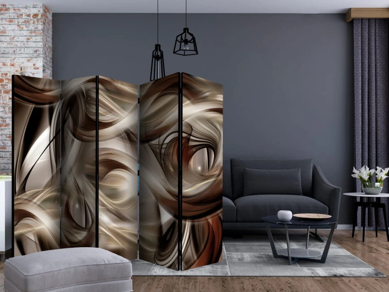 Parawan 5-częściowy - Brązowa hulanka II [Room Dividers]