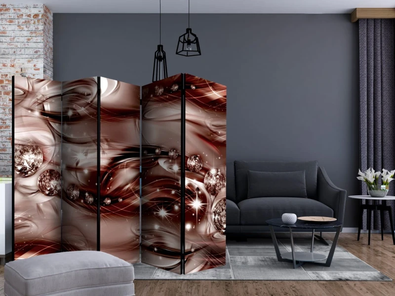 Parawan 5-częściowy - Szkarłatna ławica II [Room Dividers]
