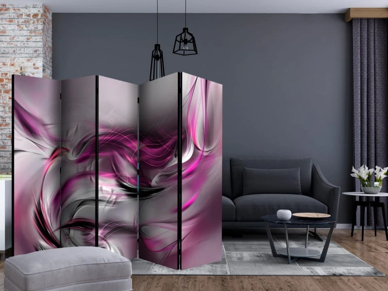 Parawan 5-częściowy - Różowe zawirowania II II [Room Dividers]