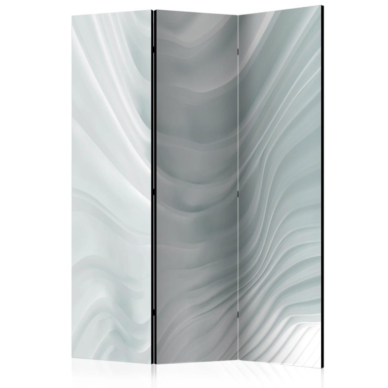 Parawan 3-częściowy - Falująca biel [Room Dividers]