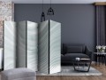 Parawan 5-częściowy - Falująca biel II [Room Dividers]