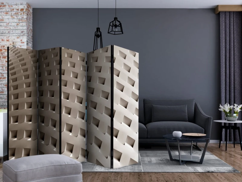 Parawan 5-częściowy - Konstrukcja nowoczesności II [Room Dividers]