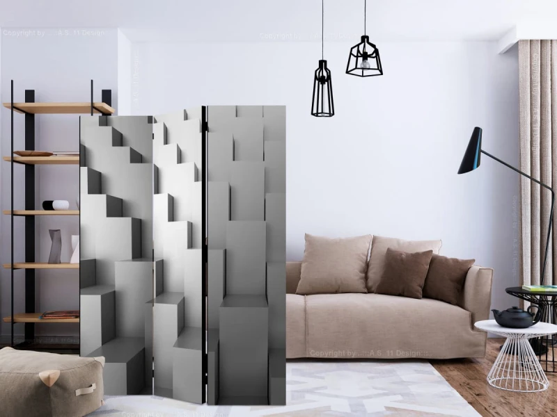 Parawan 3-częściowy - Świątynia abstrakcji [Room Dividers]