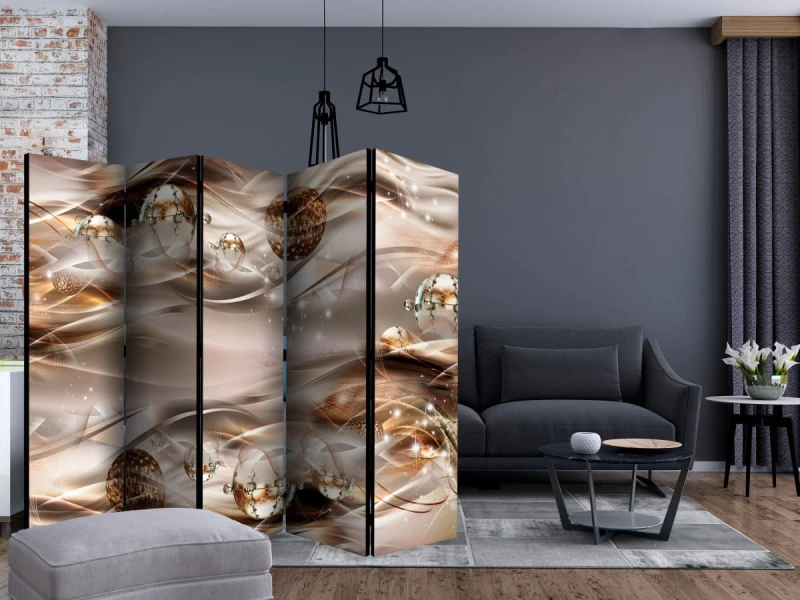 Parawan 5-częściowy - Bursztynowa konstelacja II [Room Dividers]