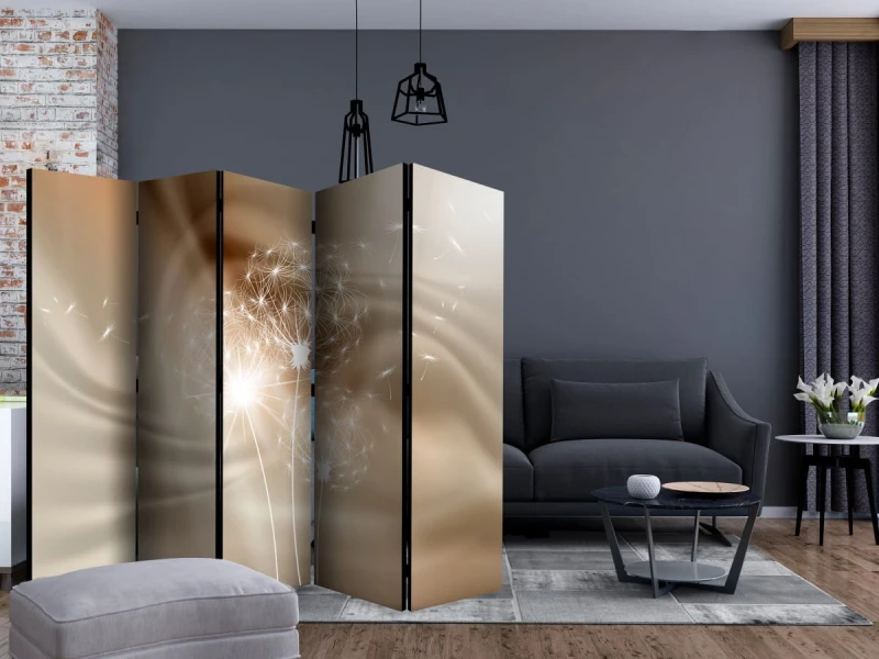 Parawan 5-częściowy - Słoneczna iluzja II [Room Dividers]