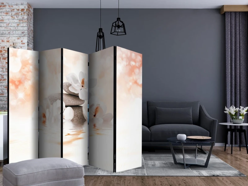 Parawan 5-częściowy - Jezioro spokoju II [Room Dividers]