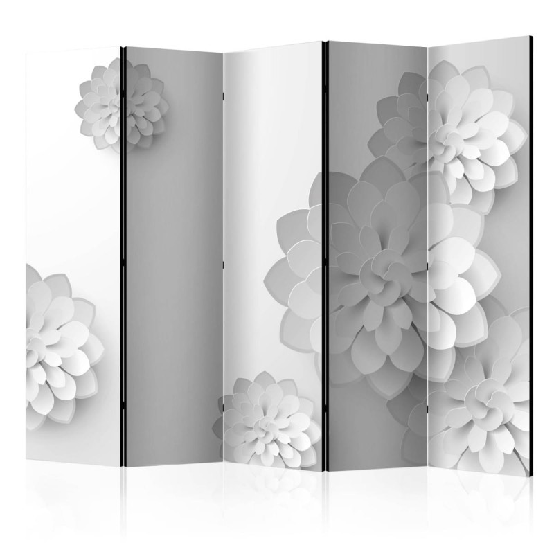 Parawan 5-częściowy - Biały ogród II [Room Dividers]