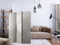 Parawan 3-częściowy - Kremowa filigranowość [Room Dividers]