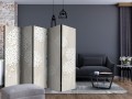 Parawan 5-częściowy - Kremowa filigranowość II [Room Dividers]