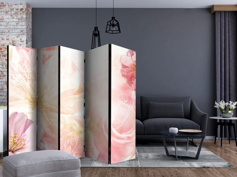 Parawan 5-częściowy - Romantyczna wiadomość II [Room Dividers]