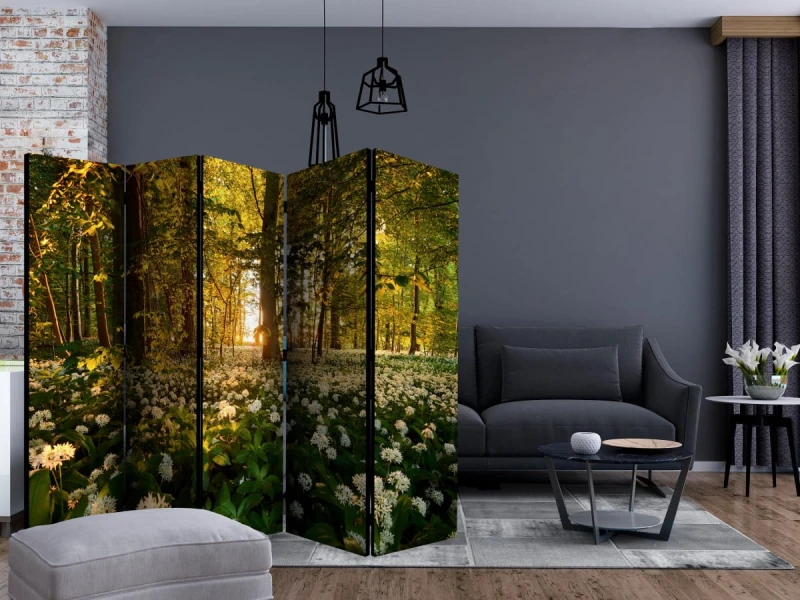 Parawan 5-częściowy - Leśna flora II [Room Dividers]