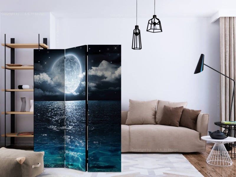 Parawan 3-częściowy - Niebieska laguna [Room Dividers]