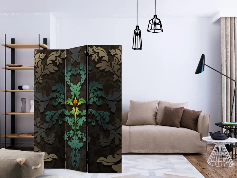 Parawan 3-częściowy - Tańczące liście [Room Dividers]