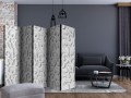 Parawan 5-częściowy - Biały ornament II [Room Dividers]