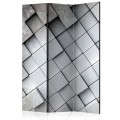 Parawan 3-częściowy - Szare tło 3D [Room Dividers]