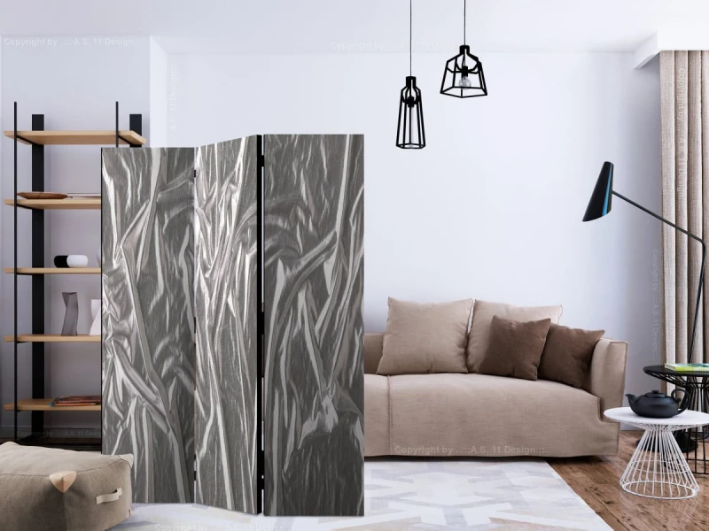 Parawan 3-częściowy - Szlachetne srebro [Room Dividers]