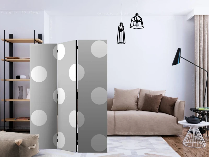 Parawan 3-częściowy - Urocze groszki [Room Dividers]