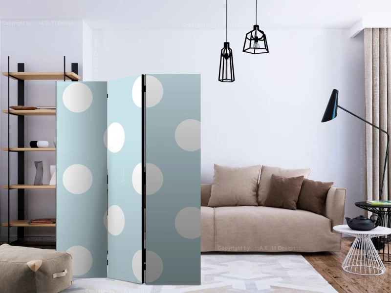 Parawan 3-częściowy - Niebieska słodycz [Room Dividers]