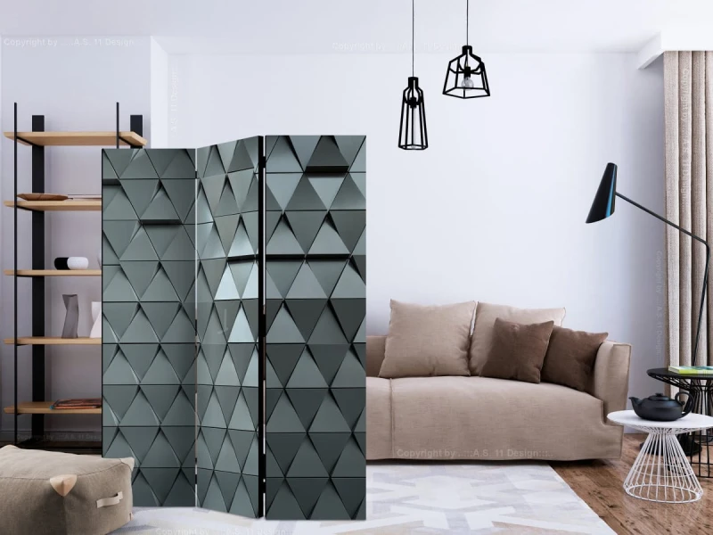 Parawan 3-częściowy - Metalowe wrota [Room Dividers]