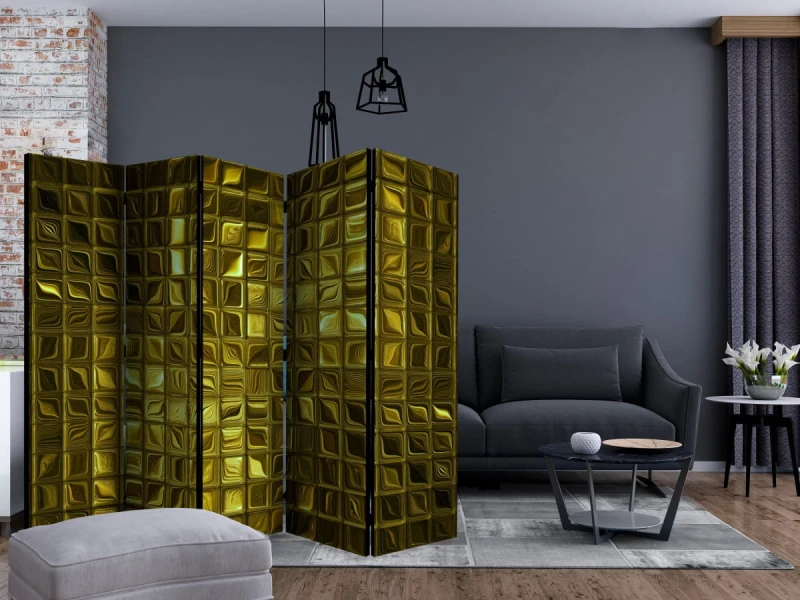 Parawan 5-częściowy - Złota poświata II [Room Dividers]