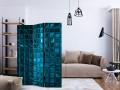 Parawan 3-częściowy - Lazurowa mozaika  [Room Dividers]