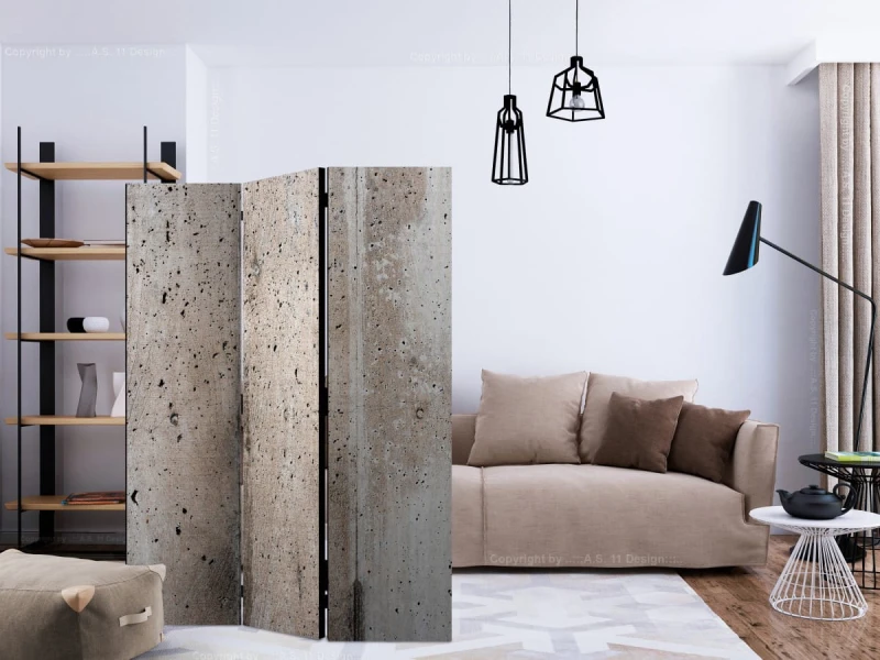 Parawan 3-częściowy - Stary beton [Room Dividers]