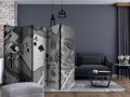 Parawan 5-częściowy - Karty: czarno-białe II [Room Dividers]