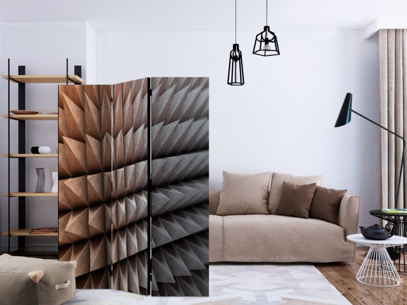 Parawan 3-częściowy - Stalowa obrona [Room Dividers]