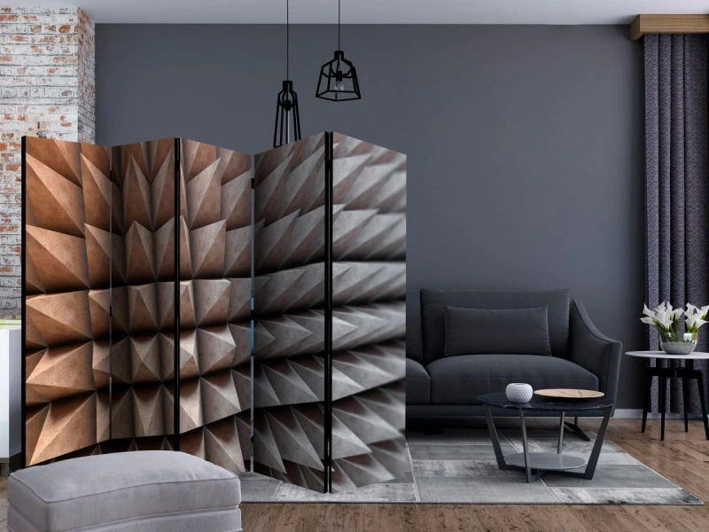 Parawan 5-częściowy - Stalowa obrona II [Room Dividers]