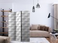 Parawan 3-częściowy - Biała iluzja [Room Dividers]