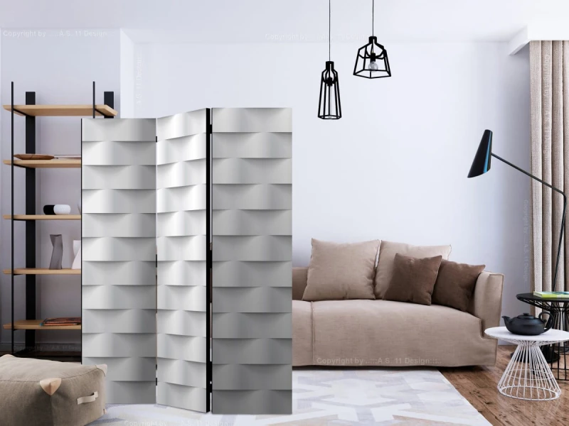 Parawan 3-częściowy - Biała iluzja [Room Dividers]