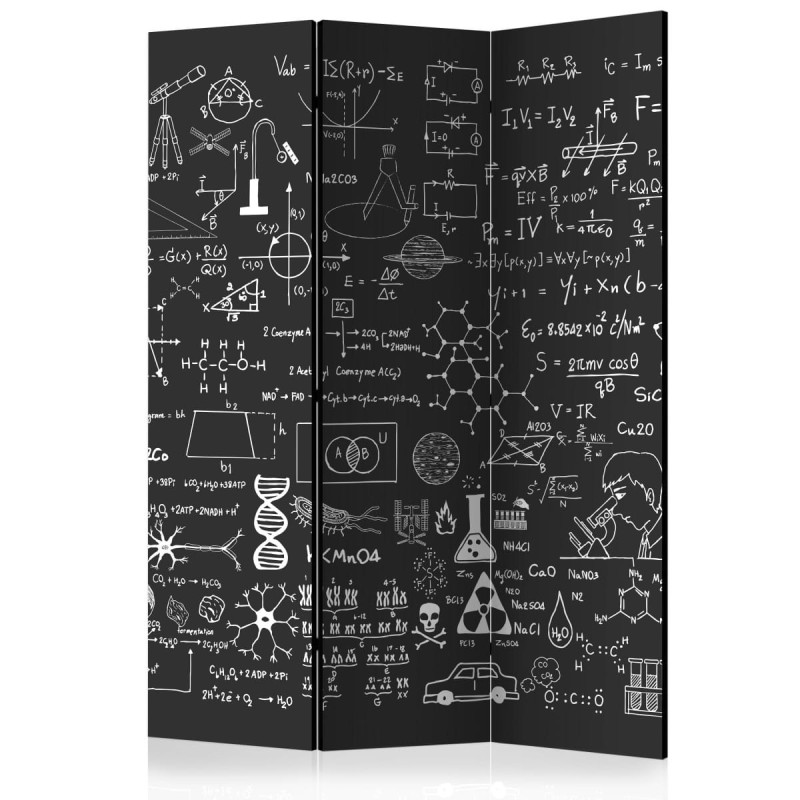 Parawan 3-częściowy - Tablica naukowa [Room Dividers]