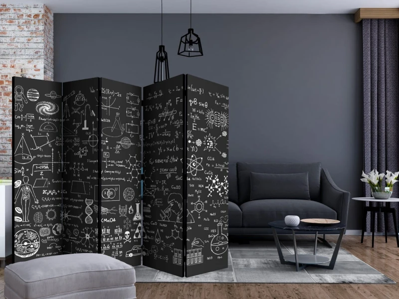 Parawan 5-częściowy - Tablica naukowa II [Room Dividers]